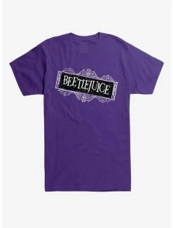 Cheapest 😍 Beetlejuice Title Purple T-Shirt 🔥