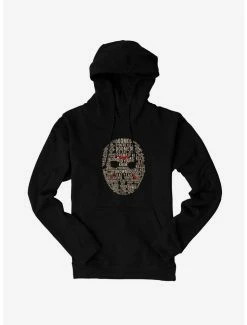 Outlet ๐งจ Friday The 13th Mask Word Collage Hoodie ๐