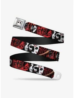 Top 10 👏 Friday The 13th Jason Mask Axe Blood Splatter Seatbelt Belt 🌟