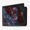 Promo 💯 Friday The 13th Logo Jason Machete Blood Splatter Bi-Fold Wallet ⌛