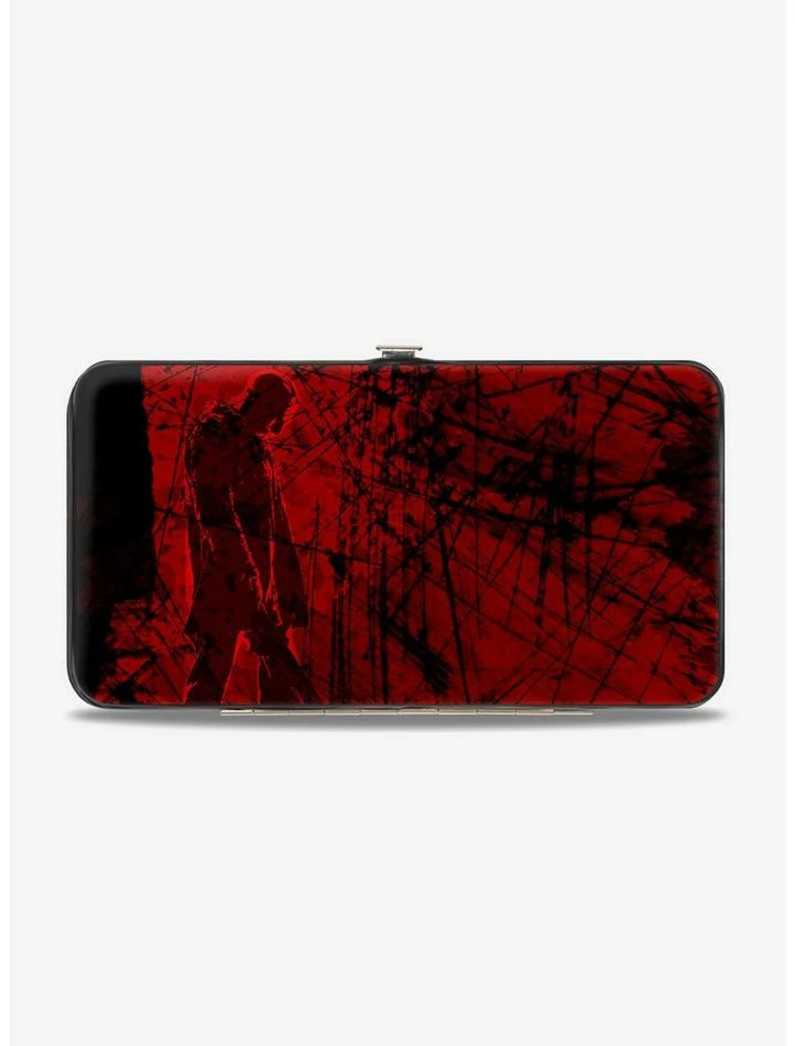 Flash Sale ๐ Friday The 13th Jason Mask Splatter Walking Pose Hinged Wallet ๐ - Image 2