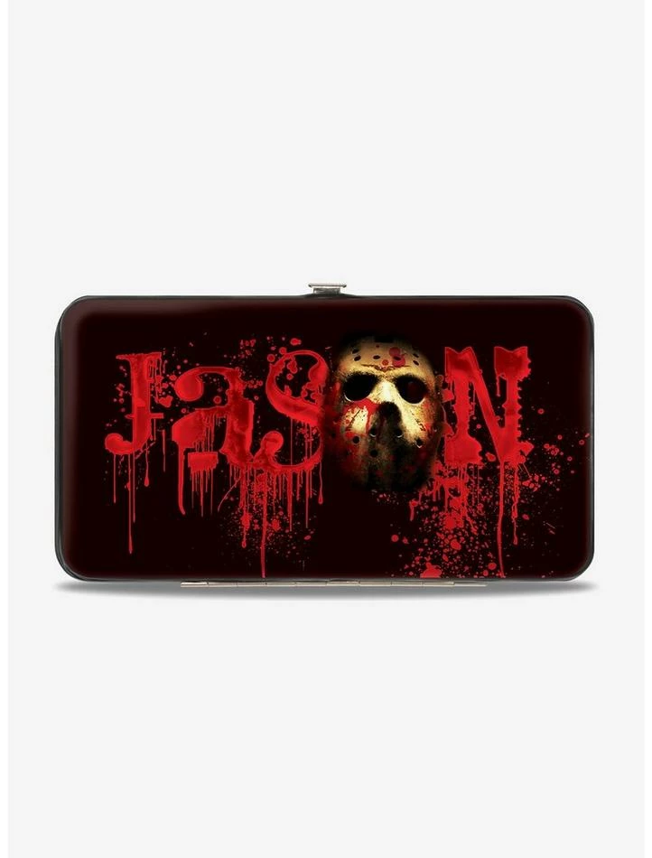 Flash Sale ๐ Friday The 13th Jason Mask Splatter Walking Pose Hinged Wallet ๐