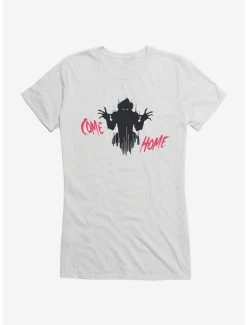 Cheap 🤩 IT Chapter Two Pennywise Shadow Come Home Red Script 👧 Girls T-Shirt ❤️