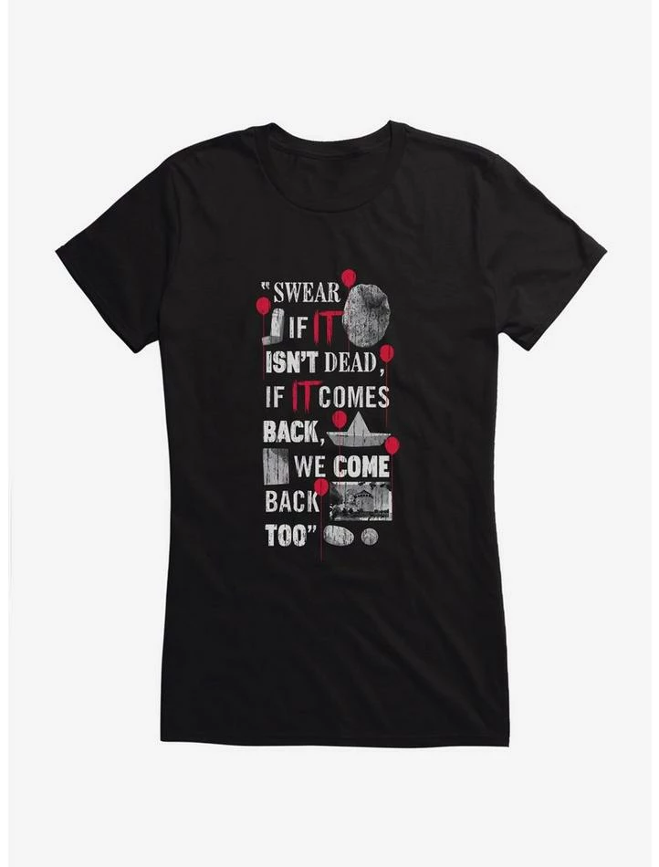 Best reviews of ⭐ IT Chapter Two We Come Back Too Quote 👧 Girls T-Shirt ✔️ - Image 2