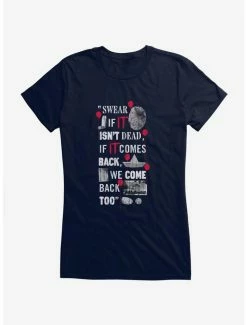 Best reviews of ⭐ IT Chapter Two We Come Back Too Quote 👧 Girls T-Shirt ✔️