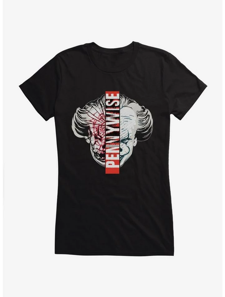 Best Pirce โญ IT Chapter Two Pennywise Split Face ๐ง Girls T-Shirt ๐ฅฐ - Image 2