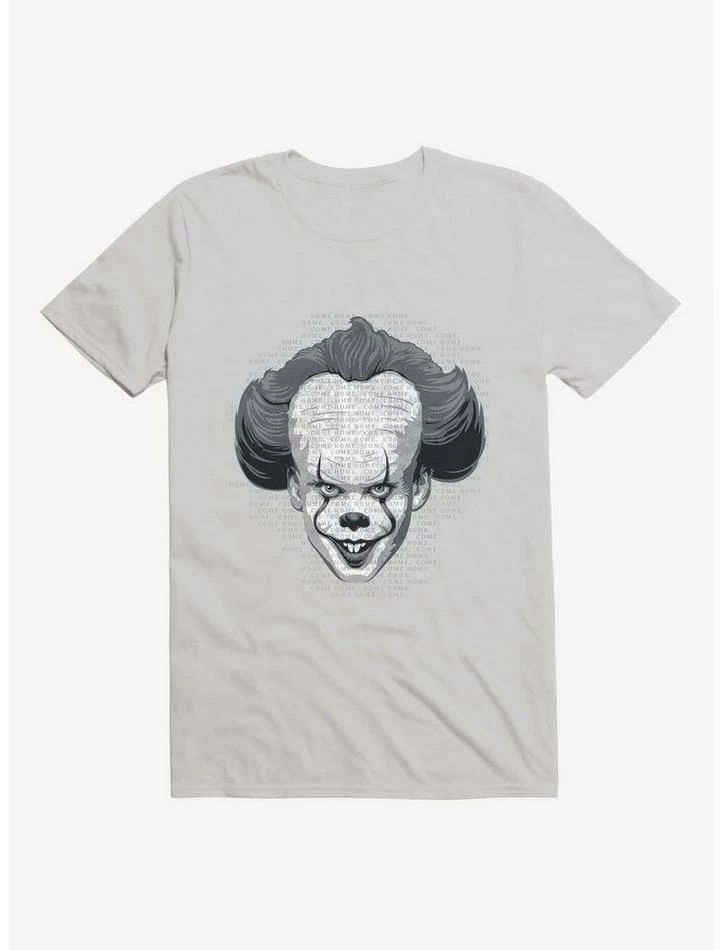 Deals 🛒 IT Chapter Two Pennywise Come Home Script Grayscale T-Shirt ⌛ - Image 5