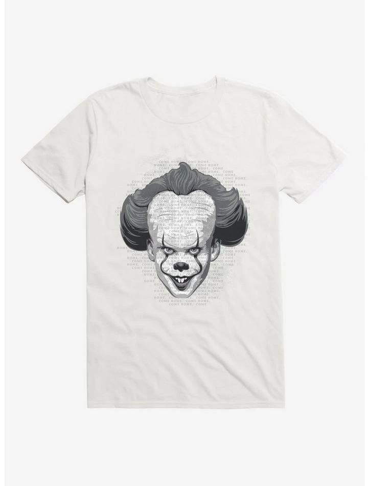 Deals 🛒 IT Chapter Two Pennywise Come Home Script Grayscale T-Shirt ⌛ - Image 6