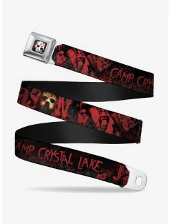 Coupon 🌟 Buckle-Down Friday The 13Th Jason Mask Camp Crystal Lake Hand Prints Seatbelt Belt 👏