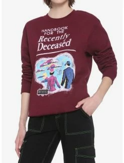 Flash Sale ๐ Beetlejuice Handbook For The Recently Deceased Maroon ๐ง Girls Sweatshirt ๐ฏ