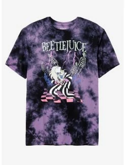 Brand new 🔔 Beetlejuice Animated Tie-Dye T-Shirt ⭐