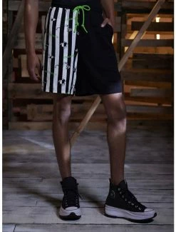 Promo 😀 Beetlejuice Stripe Split Resort Shorts 😍