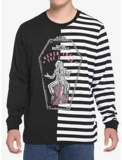 Best deal 🥰 Beetlejuice Coffin Split Long-Sleeve T-Shirt 👏