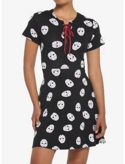 Best Sale 👏 Friday The 13th Jason Mask Skater 👗 Dress 👍
