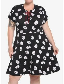 Buy 🎁 Friday The 13th Jason Mask Skater 👗 Dress Plus Size 🌟
