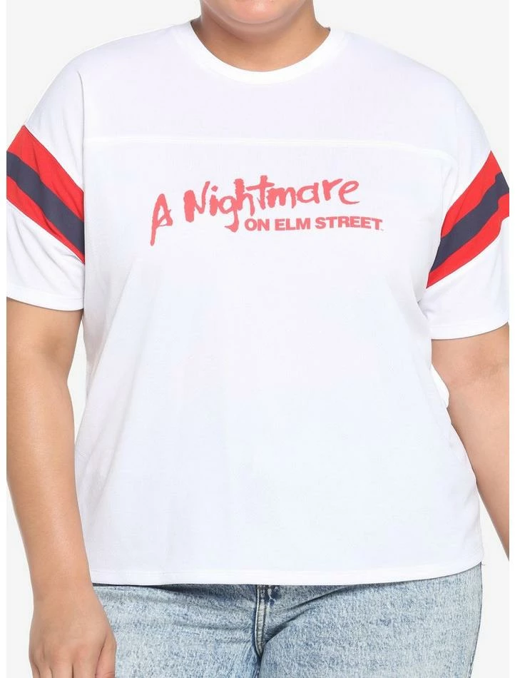 Cheapest π A Nightmare On Elm Street Varsity π§ Girls Crop Jersey Top Plus Size β€οΈ