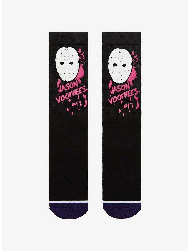 New โ Friday The 13th Pink Splatter Crew ๐งฆ Socks ๐ - Image 2