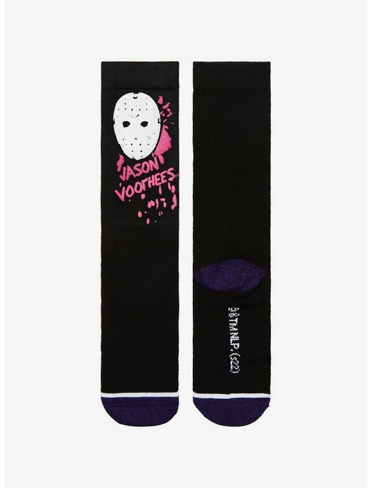 New โ Friday The 13th Pink Splatter Crew ๐งฆ Socks ๐ - Image 3