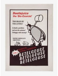 New 🔥 Beetlejuice Vintage News Ad Canvas Wall Art 😍