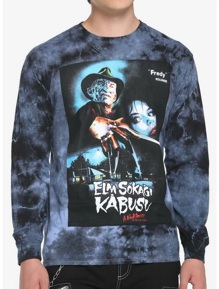 Buy 🌟 A Nightmare On Elm Street Poster Wash Long-Sleeve T-Shirt 🎁