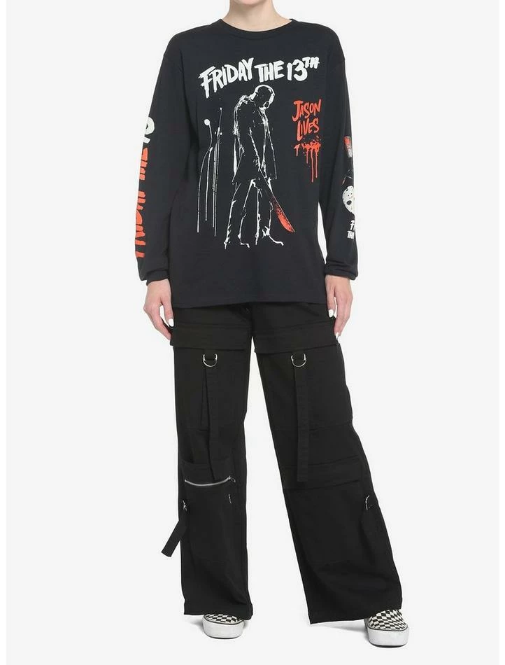 Flash Sale ✨ Friday The 13th Jason Lives 👧 Girls Long-Sleeve T-Shirt 🥰 - Image 2