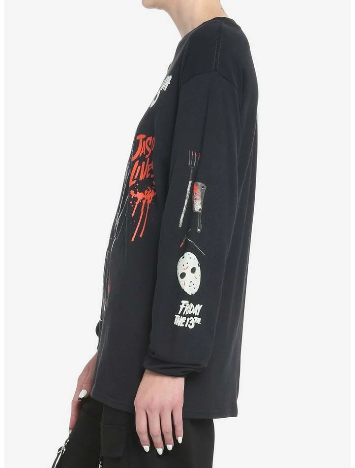 Flash Sale ✨ Friday The 13th Jason Lives 👧 Girls Long-Sleeve T-Shirt 🥰 - Image 4