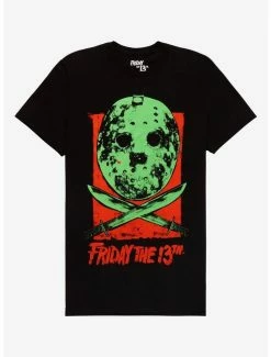 Coupon ✨ Friday The 13th Mask & Crossed Machetes T-Shirt 😀