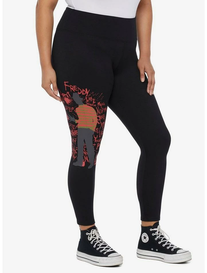 Cheap ๐ A Nightmare On Elm Street Freddy Silhouette Leggings Plus Size ๐