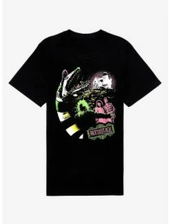 Budget 😀 Beetlejuice Neon Sandworm Boyfriend Fit 👧 Girls T-Shirt 🔥