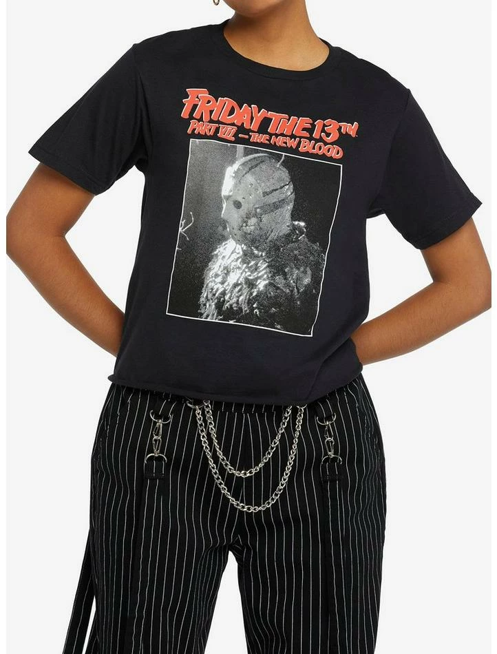 Best Sale 🔔 Friday The 13th Part VII: The New Blood 👧 Girls Crop T-Shirt 🎉