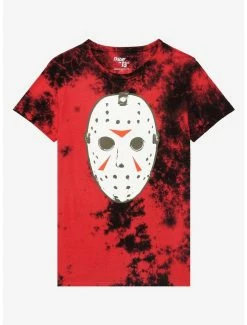 Top 10 ❤️ Friday The 13th Mask Tie-Dye Boyfriend Fit 👧 Girls T-Shirt 🎁