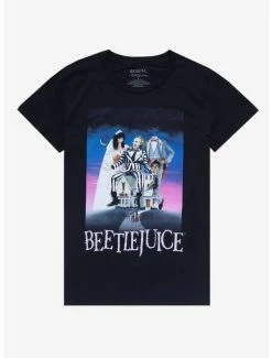 Best Sale ✔️ Beetlejuice Poster Boyfriend Fit 👧 Girls T-Shirt 🔥