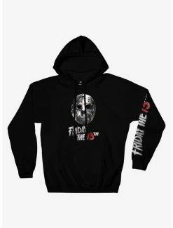 Discount 👍 Friday The 13th Mask & Logo Hoodie 💯