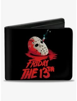 Budget 😍 Friday The 13Th Vintage Jason Mask Poster Bifold Wallet 🔔